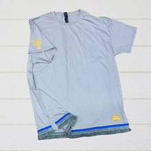 Load image into Gallery viewer, Hebrew T-shirt with EMBROIDERY, MATCHING fringes- 51 Colors to choose from, Shirt with fringes, fringes, Israelite garments