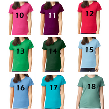 Cargar imagen en el visor de la galería, Hebrew Crewneck T-shirts with fringes, Women's Shirts with Fringes, Israelite Garments
