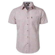 Cargar imagen en el visor de la galería, Hebrew Short Sleeve Button Down Shirt, Israelite Clothes, Fringes, Fringed Garments