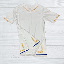 Cargar imagen en el visor de la galería, Hebrew White Kaftan with Fringes, Israelite Garment, Kaftan with Fringes, Fringes