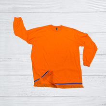 Load image into Gallery viewer, Long Sleeves Youth Shirts With Fringes and Royal Blue Border