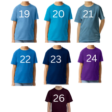 Load image into Gallery viewer, Hebrew Youth Shirt with Fringes with Embroidery, 26 Colors to choose from, Israelite Kids Shirts, Fringes, Embroidered Shirt with Fringes