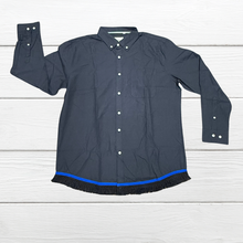 Cargar imagen en el visor de la galería, Hebrew Men’s Casual OXFORD, Long Sleeve Button Down Shirts, READY TO SHIP in XL, Israelite Clothes, Shirts with Fringes, Fringes