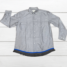 Cargar imagen en el visor de la galería, Hebrew Men’s Casual OXFORD, Long Sleeve Button Down Shirts, READY TO SHIP in XL, Israelite Clothes, Shirts with Fringes, Fringes