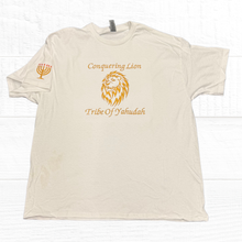 Cargar imagen en el visor de la galería, Hebrew Embroidered T-Shirt with fringes, Israelite Shirt, Fringes