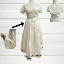 Load image into Gallery viewer, Hebrew Pleaded Skirt with Fringes, Israelite Garments, Fringes
