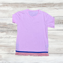 Load image into Gallery viewer, Hebrew Girls Crew Neck Shirts, Youth Shirts with Fringes, Israelite Shirt with Fringes, Fringes