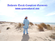 Load image into Gallery viewer, Shamayim Blue Israelite Tunic Set with Fringes- Brown Tunic NOT INCLUDED