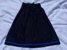 Load image into Gallery viewer, Olive Green- Women's Israelite Skirt with Fringes and blue border (Border Can be violet)