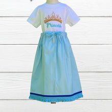 Cargar imagen en el visor de la galería, Ready to ship out today- Size 8 Israelite Princess Skirt and Embroidered matching shirt