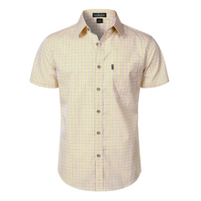 Load image into Gallery viewer, Israelite Short Sleeve Button Down Shirt with Fringes and Royal Blue Order, Fringes, Fringed Shirts, Fringed Garments, Hebrew Israelite Clothes
