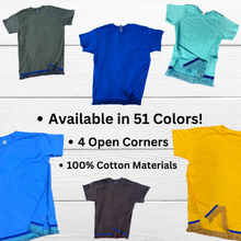 Cargar imagen en el visor de la galería, Hebrew Embroidered T-Shirt with fringes, Israelite Shirt, Fringes

