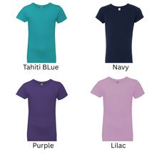 Load image into Gallery viewer, Hebrew Girls Crew Neck Shirts, Youth Shirts with Fringes, Israelite Shirt with Fringes, Fringes
