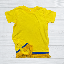 Load image into Gallery viewer, Hebrew Youth Shirt with Fringes, Israelite Kids Shirts, Fringes, Embroidered Shirt with Fringes
