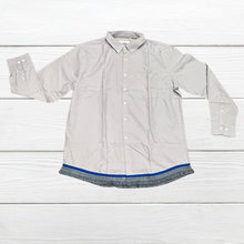 Cargar imagen en el visor de la galería, Hebrew Men’s Casual OXFORD, Long Sleeve Button Down Shirts, READY TO SHIP in XL, Israelite Clothes, Shirts with Fringes, Fringes

