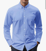 Load image into Gallery viewer, Israelite Men’s Casual Long Sleeve Button Down Shirts, Shirts with Fringes, Fringes, Hebrew Clothes, Israelite Clothes
