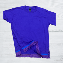 Load image into Gallery viewer, Hebrew Girls Crew Neck Shirts, Youth Shirts with Fringes, Israelite Shirt with Fringes, Fringes
