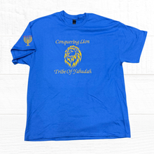 Cargar imagen en el visor de la galería, Hebrew Embroidered T-Shirt with fringes, Israelite Shirt, Fringes
