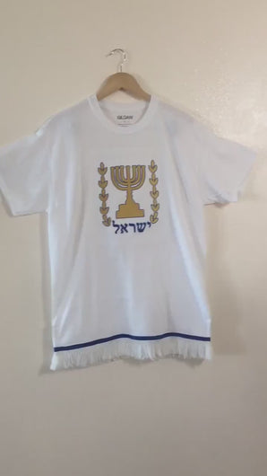 Men Israelite T-shirt with fringes