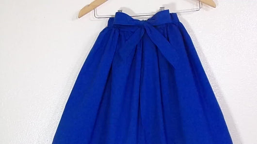 Women's Israelite Skirt with Fringes and blue border (Border Can be violet)