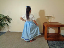 Load image into Gallery viewer, Israelite Princess Fringed Skirt with Ribbon of Blue- 100 Percent Authentic Israelite Garment
