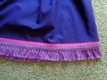 Load image into Gallery viewer, Israelite Princess Skirt with fringes &amp; Violet Ribbon- 100 Percent EVERYTHING Authentic Israelite Garment
