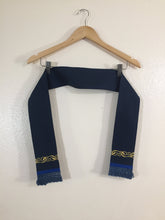 Load image into Gallery viewer, Israelite King Navy Blue Tunic with fringes Set with Gold embroidery
