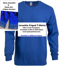 Load image into Gallery viewer, Israelite T-shirt with Fringes- LONG SLEEVES
