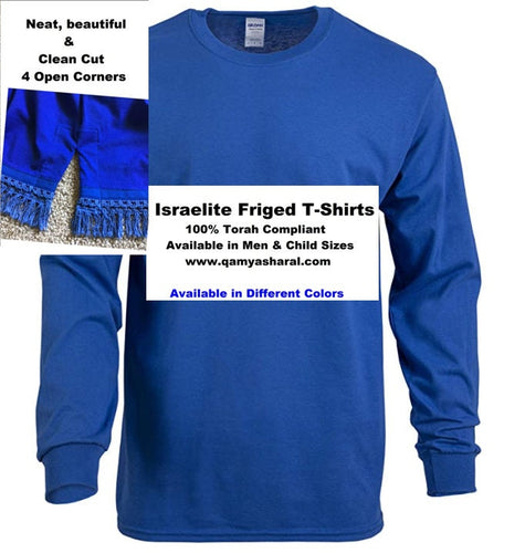 Israelite T-shirt with Fringes- LONG SLEEVES