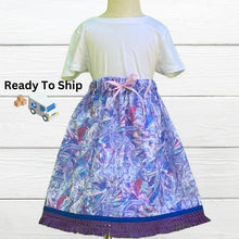 Load image into Gallery viewer, Ships out today- Girls Size 8 Israelite Princess Skirt and Embroidered matching shirt
