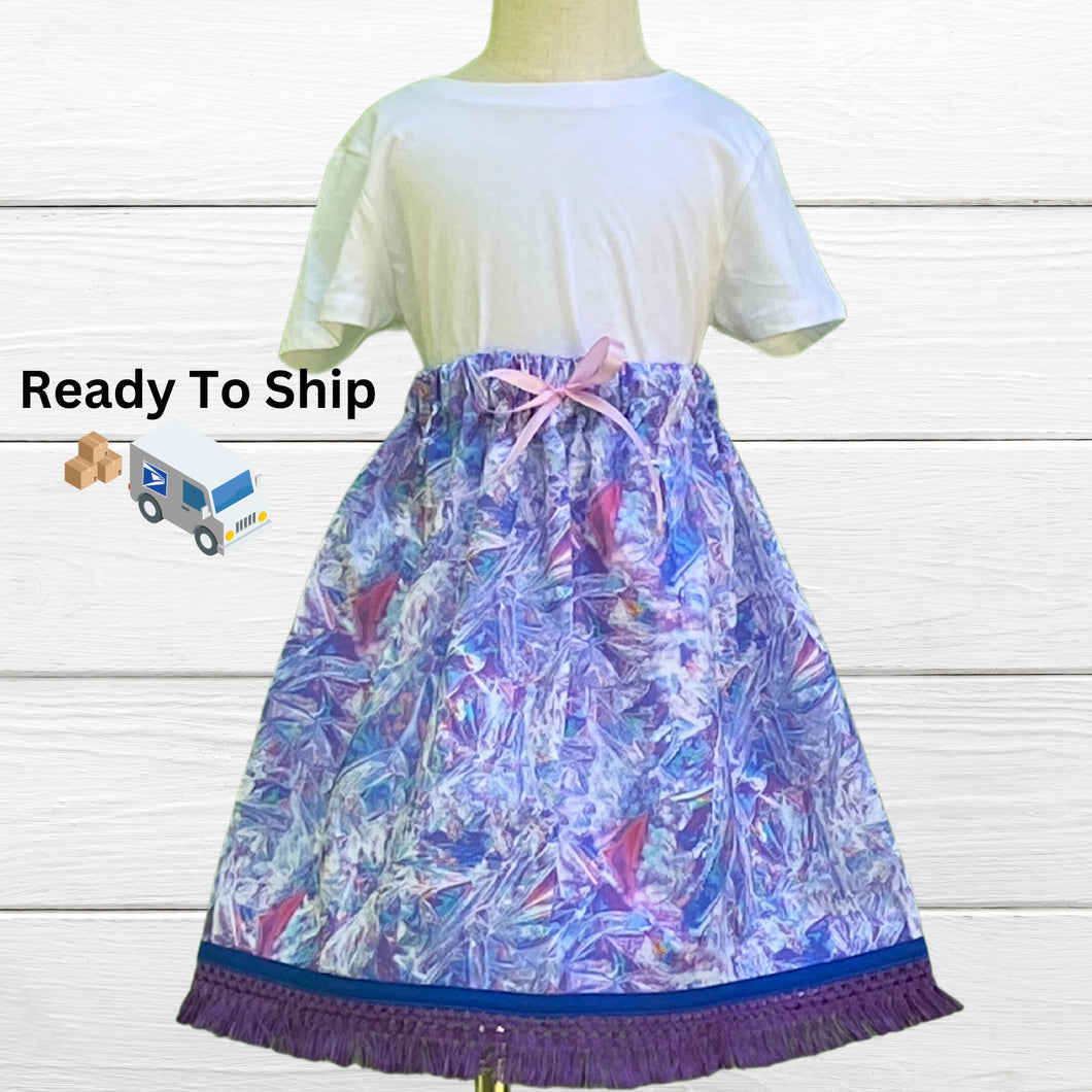 Ships out today- Size 4 Israelite Princess Skirt and Embroidered matching shirt