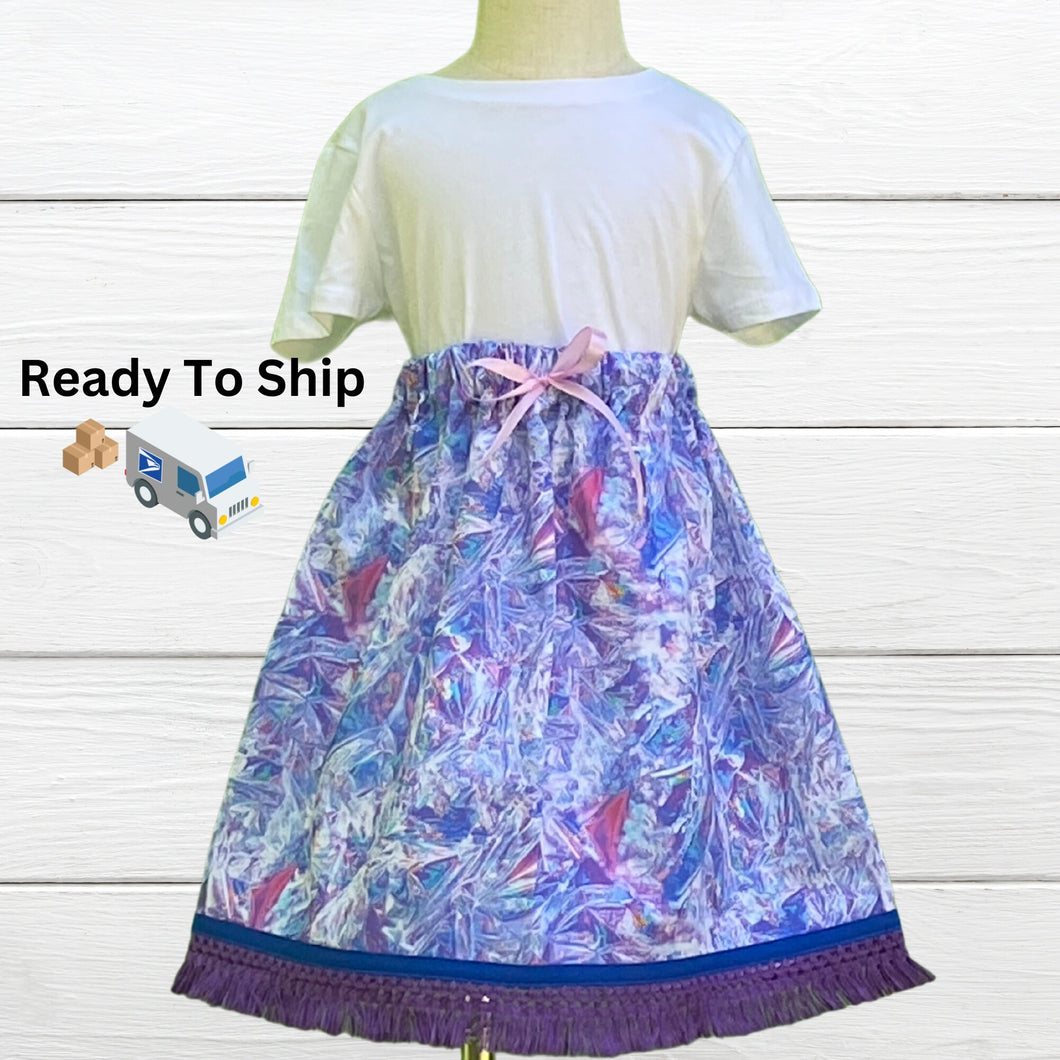 Ships out today- Girls Size 8 Israelite Princess Skirt and Embroidered matching shirt