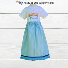 Load image into Gallery viewer, Ready to ship out today- Size 8 Israelite Princess Skirt and Embroidered matching shirt
