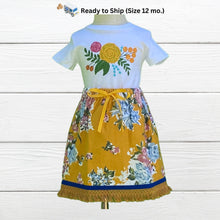 Load image into Gallery viewer, Ready to ship out today- Size 12 months Israelite Princess Skirt and Embroidered matching shirt
