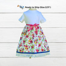 Load image into Gallery viewer, Ready to ship out today- Size 2/3T Israelite Princess Skirt and Embroidered matching shirt
